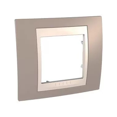 SCHNEIDER MGU6.002.574 UNICA Plus egyes keret, krém betéttel, szahara