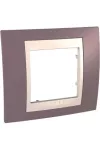 SCHNEIDER MGU6.002.576 UNICA Plus egyes keret, krém betéttel, mályva SCHNEIDER MGU6.002.576 UNICA Plus egyes keret, krém betéttel, mályva