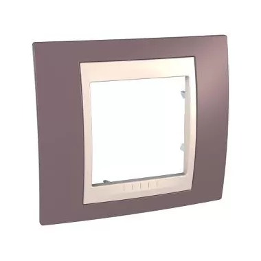 SCHNEIDER MGU6.002.576 UNICA Plus egyes keret, krém betéttel, mályva SCHNEIDER MGU6.002.576 UNICA Plus egyes keret, krém betéttel, mályva