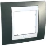   SCHNEIDER MGU6.002.824 UNICA Plus egyes keret, fehér betéttel, pezsgőszürke