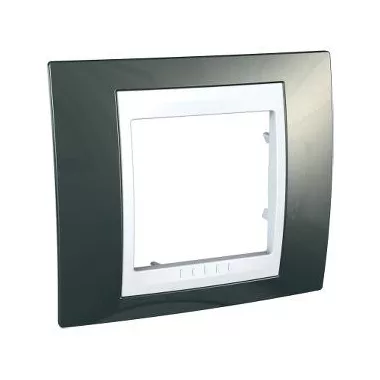 SCHNEIDER MGU6.002.824 UNICA Plus egyes keret, fehér betéttel, pezsgőszürke SCHNEIDER MGU6.002.824 UNICA Plus egyes keret, fehér betéttel, pezsgőszürke