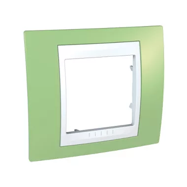 SCHNEIDER MGU6.002.863 UNICA Plus egyes keret, fehér betéttel, almazöld SCHNEIDER MGU6.002.863 UNICA Plus egyes keret, fehér betéttel, almazöld
