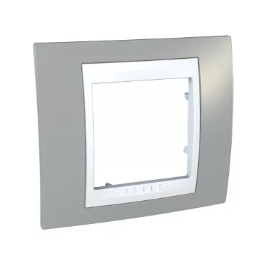 SCHNEIDER MGU6.002.865 UNICA Plus egyes keret, fehér betéttel, ködszürke SCHNEIDER MGU6.002.865 UNICA Plus egyes keret, fehér betéttel, ködszürke
