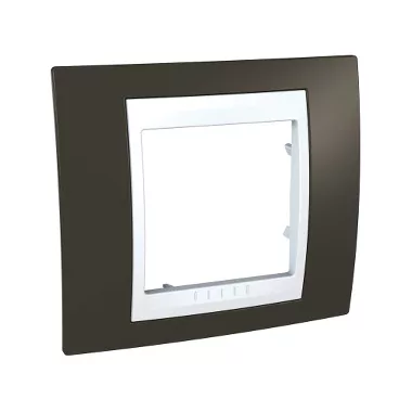 SCHNEIDER MGU6.002.871 UNICA Plus egyes keret, fehér betéttel, kakaó SCHNEIDER MGU6.002.871 UNICA Plus egyes keret, fehér betéttel, kakaó