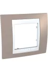 SCHNEIDER MGU6.002.874 UNICA Plus egyes keret, fehér betéttel, szahara SCHNEIDER MGU6.002.874 UNICA Plus egyes keret, fehér betéttel, szahara