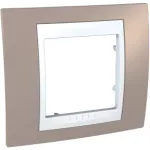   SCHNEIDER MGU6.002.874 UNICA Plus egyes keret, fehér betéttel, szahara