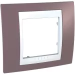   SCHNEIDER MGU6.002.876 UNICA Plus egyes keret, fehér betéttel, mályva