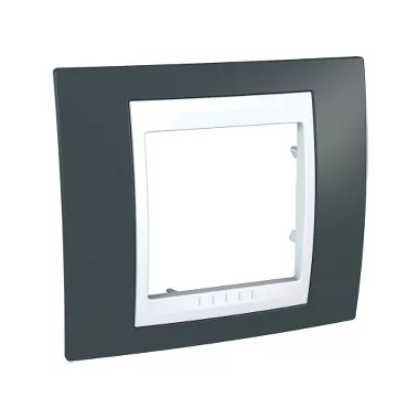 SCHNEIDER MGU6.002.877 UNICA Plus egyes keret, fehér betéttel, palaszürke
