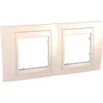   SCHNEIDER MGU6.004.25 UNICA Plus kettes vízszintes keret, krém betéttel, krém