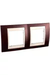 SCHNEIDER MGU6.004.551 UNICA Plus kettes vízszintes keret, krém betéttel, terrakotta SCHNEIDER MGU6.004.551 UNICA Plus kettes vízszintes keret, krém betéttel, terrakotta