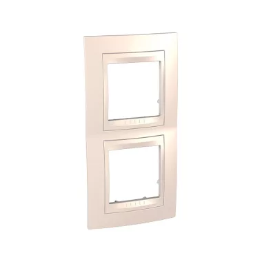 SCHNEIDER MGU6.004V.25 UNICA Plus kettes függőleges keret, krém betéttel, krém SCHNEIDER MGU6.004V.25 UNICA Plus kettes függőleges keret, krém betéttel, krém