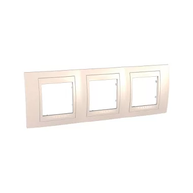 SCHNEIDER MGU6.006.25 UNICA Plus hármas vízszintes keret, krém betéttel, krém SCHNEIDER MGU6.006.25 UNICA Plus hármas vízszintes keret, krém betéttel, krém