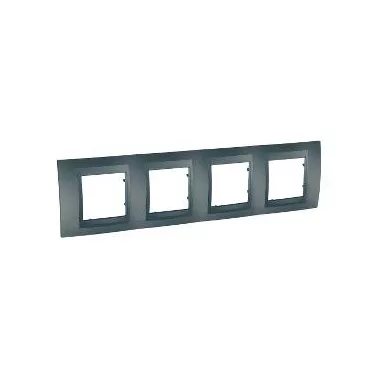 SCHNEIDER MGU6.008.12 UNICA Top négyes vízszintes keret, grafit betéttel, grafit SCHNEIDER MGU6.008.12 UNICA Top négyes vízszintes keret, grafit betéttel, grafit