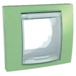   SCHNEIDER MGU61.002.863 UNICA Plus Egyes keret, köröm nélkül, IP44, almazöld