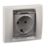   SCHNEIDER MGU61.037.25 UNICA 2P+F dugalj csatlakozóaljzat, gyermekvédelemmel, csavaros bekötés, 16A, krém