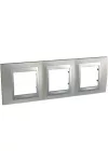 SCHNEIDER MGU66.006.039 UNICA Top hármas vízszintes keret, alumínium betéttel, selymes nikkel SCHNEIDER MGU66.006.039 UNICA Top hármas vízszintes keret, alumínium betéttel, selymes nikkel