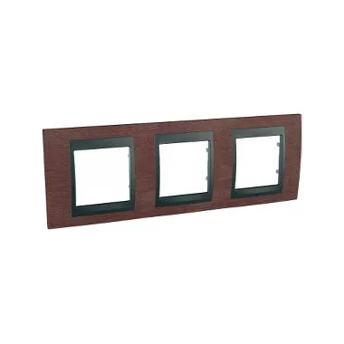 SCHNEIDER MGU66.006.2M4 UNICA Top hármas vízszintes keret, grafit betéttel, dohány fa SCHNEIDER MGU66.006.2M4 UNICA Top hármas vízszintes keret, grafit betéttel, dohány fa