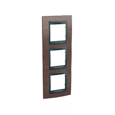 SCHNEIDER MGU66.006V.2M4 UNICA Top hármas függőleges keret, grafit betéttel, dohány fa SCHNEIDER MGU66.006V.2M4 UNICA Top hármas függőleges keret, grafit betéttel, dohány fa