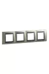 SCHNEIDER MGU66.008.295 UNICA Top négyes vízszintes keret, grafit betéttel, csillám titánium SCHNEIDER MGU66.008.295 UNICA Top négyes vízszintes keret, grafit betéttel, csillám titánium