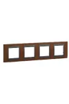 SCHNEIDER MGU66.008.2M2 UNICA Top négyes vízszintes keret, grafit betéttel, cseresznye fa SCHNEIDER MGU66.008.2M2 UNICA Top négyes vízszintes keret, grafit betéttel, cseresznye fa