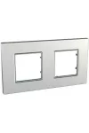 SCHNEIDER MGU6.704.55 UNICA Quadro kettes keret, ezüst SCHNEIDER MGU6.704.55 UNICA Quadro kettes keret, ezüst