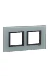 SCHNEIDER MGU68.004.7C3 UNICA Class kettes keret, ködszürke üveg SCHNEIDER MGU68.004.7C3 UNICA Class kettes keret, ködszürke üveg