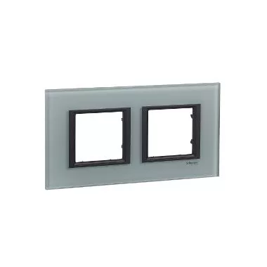 SCHNEIDER MGU68.004.7C3 UNICA Class kettes keret, ködszürke üveg SCHNEIDER MGU68.004.7C3 UNICA Class kettes keret, ködszürke üveg
