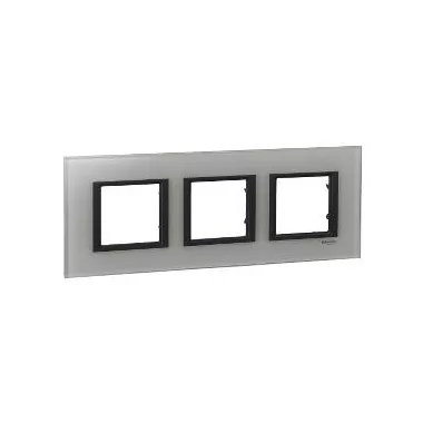SCHNEIDER MGU68.006.7C2 UNICA Class hármas keret, tejfehér üveg SCHNEIDER MGU68.006.7C2 UNICA Class hármas keret, tejfehér üveg