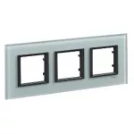   SCHNEIDER MGU68.006.7C3 UNICA Class hármas keret, ködszürke üveg