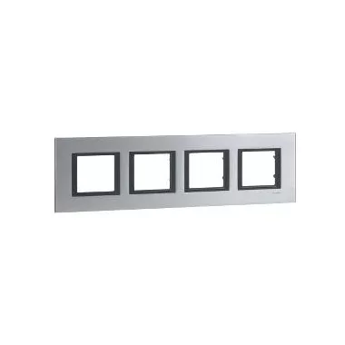 SCHNEIDER MGU68.008.7A1 UNICA Class négyes keret, ezüstszürke SCHNEIDER MGU68.008.7A1 UNICA Class négyes keret, ezüstszürke