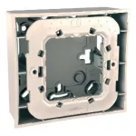   SCHNEIDER MGU87.022.25 UNICA Egyes kiemelő doboz, rögzítőkerettel, krém