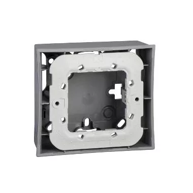 SCHNEIDER MGU87.022.58 UNICA Egyes kiemelő doboz, rögzítőkerettel, szürke SCHNEIDER MGU87.022.58 UNICA Egyes kiemelő doboz, rögzítőkerettel, szürke