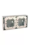SCHNEIDER MGU87.024.25 UNICA Kettes kiemelő doboz, rögzítőkerettel, krém SCHNEIDER MGU87.024.25 UNICA Kettes kiemelő doboz, rögzítőkerettel, krém