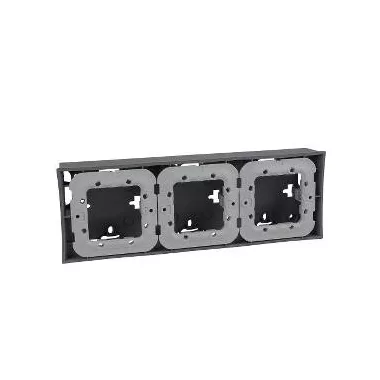 SCHNEIDER MGU87.026.58 UNICA Hármas kiemelő doboz, rögzítőkerettel, szürke SCHNEIDER MGU87.026.58 UNICA Hármas kiemelő doboz, rögzítőkerettel, szürke