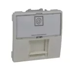   SCHNEIDER MGU9.460.25 UNICA 1xRJ45 univerzális adapter, rögzítőkeret nélkül, 2 modulos, krém