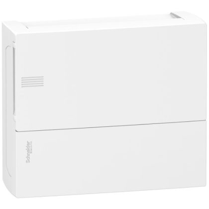 SCHNEIDER MIP12112 RESI9 MP Kiselosztó, teli ajtó, falon kívüli, 1x12 modul, PEN sín, fehér