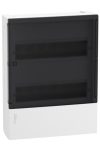 SCHNEIDER MIP12212S RESI9 MP Kiselosztó, füstszínű átlátszó ajtó, falon kívüli, 2x12 modul, PEN sín, fehér
