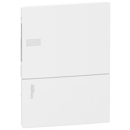   SCHNEIDER MIP22106 RESI9 MP Distributor, full door, recessed, 1x6 module, PEN rail, complete, white
