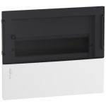   SCHNEIDER MIP22112S RESI9 MP Distributor, smoky transparent door, recessed, 1x12 module, PEN rail, complete, white