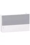 SCHNEIDER MIP40118T RESI9 MP Kiselosztó homloklap, tejüveg hatású átlátszó ajtó, süllyesztett, 1x18 modul, PEN sín, krém
