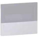   SCHNEIDER MIP70108T RESI9 MP Kiselosztó homloklap, tejüveg hatású átlátszó ajtó, süllyesztett, 1x8 modul, PEN sín, ködszürke
