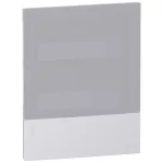   SCHNEIDER MIP70212T RESI9 MP Kiselosztó homloklap, tejüveg hatású átlátszó ajtó, süllyesztett, 2x12 modul, PEN sín, ködszürke