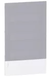 SCHNEIDER MIP70312T RESI9 MP Kiselosztó homloklap, tejüveg hatású átlátszó ajtó, süllyesztett, 3x12 modul, PEN sín, ködszürke
