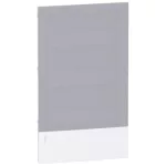  SCHNEIDER MIP70312T RESI9 MP Kiselosztó homloklap, tejüveg hatású átlátszó ajtó, süllyesztett, 3x12 modul, PEN sín, ködszürke