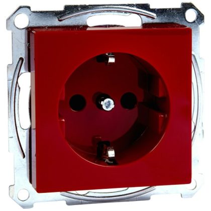   SCHNEIDER MTN2300-0306 MERTEN 2P + F socket with child protection, spring-cage connection, 16A, System-M, red