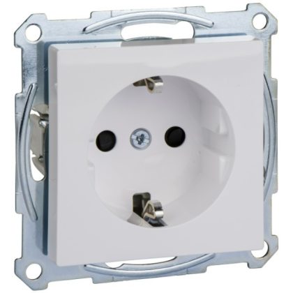   SCHNEIDER MTN2300-0325 MERTEN 2P+F dugalj csatlakozóaljzat, gyermekvédelemmel, rugós bekötés, 16A, System-M, aktív fehér, antibakteriális
