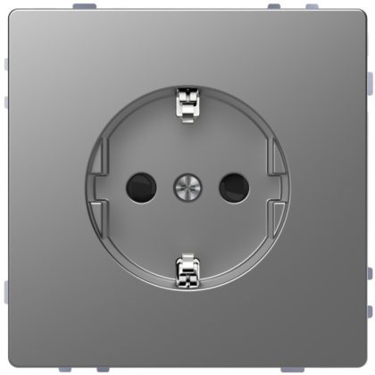   SCHNEIDER MTN2300-6036 MERTEN 2P+F dugalj csatlakozóaljzat, gyermekvédelemmel, rugós bekötés, 16 A, D-Life, acél