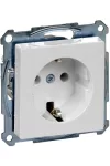 SCHNEIDER MTN2301-0325 MERTEN 2P+F dugalj csatlakozóaljzat, rugós bekötés, 16A, System-M, aktív fehér, antibakteriális
