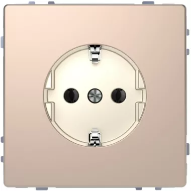 SCHNEIDER MTN2301-6051 MERTEN 2P + F socket, spring connection, 16 A, D-Life, champagne