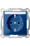 SCHNEIDER MTN2302-0378 MERTEN 2P + F socket with child protection, labelable, spring-cage connection, 16A, System-M, blue